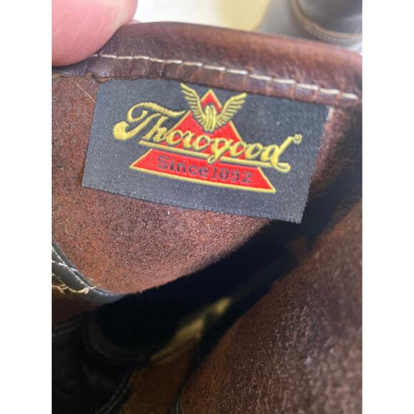 Thorogood Men’s Brown Steel Toed Wellington Pull On 10”Work Boots Sz 8D USA - Picture 9 of 12